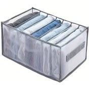 Resim Fochsia Gri Büyük 7 Gözlü Çekmeceli El Sapalı Yıkanabilir Gardırop Giysi Saklama Kutusu 