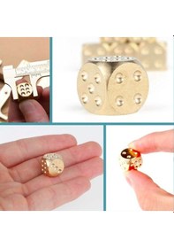 Resim Omeniv 1 Adet Som Pirinç Ağır Zar Tavla Barbut Zarı 1.5cm 