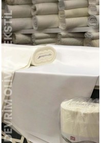 Resim Devrim Olivya Tekstil Lüks Krem Saten Perde 1. Kalite Dikim Güneşlik - Her Ölçü Mevcut En X Yükseklik Krem 