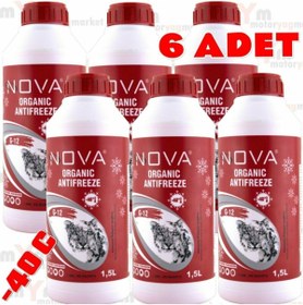 Resim Nova -40 Derece Organik Kırmızı G12 Antifriz 1.5litre X6 