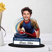 Resim Kişiye Özel Erkek Curling Oyuncusuna Hediye Karikatürlü Biblo 