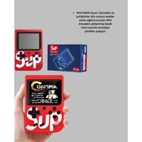 Resim Aydogan's Tv Çıkışlı Mini Retro El Konsolu 400 Oyunlu 