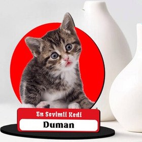 Resim Kedinizin Fotoğrafına Özel Masa Biblosu 