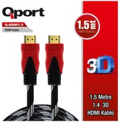 Resim Qport Q-Hdmi1.5 Hdmi To Hdmi 1.5 Metre Altin Uçlu Kablo 