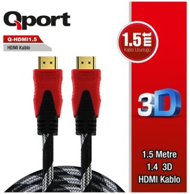 Resim Qport Q-Hdmi1.5 Hdmi To Hdmi 1.5 Metre Altin Uçlu Kablo 