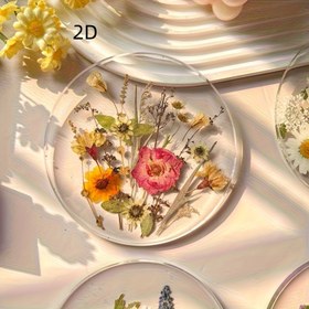 Resim 2D Düz 4 Parça Akrilik Bardak Altlığı Seti, Renkli Baskılı Dış Mekan Bardak Altlıkları, Düğün Doğum Günü Anneler Günü Hediyesi Masa Dekoru, Yabani Çiçek Sanatı, 2D Tasarım, Noel İçin En İyi Seçim 