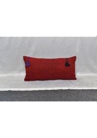 Resim Zehra Abla Halı Yeni El Dokuma Dekoratif Lumbar Kilim Kırlent Yastık Kılıfı 6638 Çok Renkli 