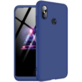 Resim Xiaomi Redmi Note 6 Pro Kılıf Double Dip 360 Protective Lacivert 