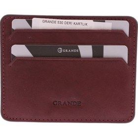 Resim Grande 530 Deri Kartlık GRANDE-530-R0309 Bordo 