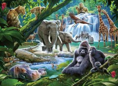 Resim Ravensburger 100 Parça Puzzle Vahşi Hayvanlar 129706 