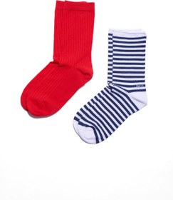 Resim 2'li Kadın Çorap - Marine - Çok Renkli / 36-41 