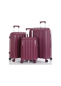 Resim Mçs V305 Polipropilen Kırılmaz 3'lü Valiz Set Mürdüm 