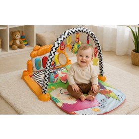 Resim Toys2you Piyanolu Oyun Halısı Işıklı ve Müzikli Gelişim Matı Hayvanat Bahçesi70x45x35 