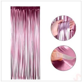 Resim Kapı, Duvar Ve Arka Fon Saçaklı Perde 1mt X 2mt - Pembe 