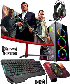 Resim Gamepage Magic X70 I5-3470 16gb 256gb 1tb Gtx1050ti 23.8" Curved Oyuncu Masaüstü Bilgisayar 