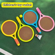 Resim Çocuklar için Badminton ve Tenis Raketi Seti - Top ile birlikte - 3-6 Yaş - Ailece Oynanabilecek Dış Mekan Etkileşimli Spor Oyunu - Eğitici Koordinasyon Oyuncağı - Kaymaz Yumuşak Tutma Kolu ile Dayanıklı Plastik 