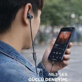 Resim Pmr Huawei Nova 12S Ile Uyumlutype C Streo Kulaklık 1.2m Manyetik Kulaklık 