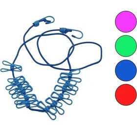 Resim Renkli Lastik 150cm--280cm E Uzar Çamaşır İpi 12pcs Metal Mandallı Brkt-910316 4915 