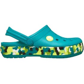 Resim Crocs Crocband Glow Confetti Çocuk Terlik Yesıl 