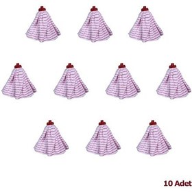 Resim Wellsoft Tesa Yedek Mop / Islak Mop / Paspas Ucu / Püskül - Mikrofiber - 10 Adet 