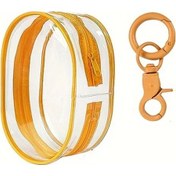 Resim Cordial Sarı Anahtarlık Halkalı Pvc Mini Fermuarlı Şeffaf Saklama Çantası - Seyahat Organizer Diğer 