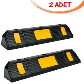 Resim Kauçuk Otopark Araç Durdurucu Kauçuk Stoper Kauçuk Otopark Stoperi 60 Cm 2 Adet 