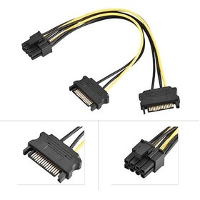 Resim Vga Power Kablo 2X Sata To 8 Pin 6+2 Pci-Ex Ekran Kartı Kablosu 