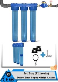 Resim Daire Bina Sayaç Girişi 20" İnc 3 Aşama Su Arıtma Ve Yumuşatma Sistemi (Filtresiz) 