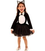 Resim Halloween Cadılar Bayramı Kedi Kız Taçlı Papyonlu Çocuk Kostümü Diğer 