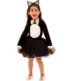 Resim Halloween Cadılar Bayramı Kedi Kız Taçlı Papyonlu Çocuk Kostümü Diğer 