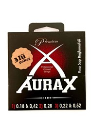 Resim Hype Store Aurax 3ARX18 Üçlü Paket Kısa Sap Bağlama Teli 018 Profesyonel 