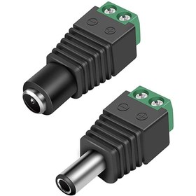 Resim BK Teknoloji Dc Dişi+erkek 5.5x2.1mm Klemensli Güç Konnektörü Seti 