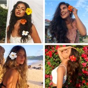 Resim Bohem Stili Fransız Yaz Plaj Köpüğü Hibisküs Çiçeği Saç Tokası, 10cm, PVC Malzeme, Düz Renk, Kadınlar İçin, Sevgililer Günü Hediyesi, Plaj Aksesuarları, Hibisküs Çiçeği Tasarımı, PVC Saç Tokası 