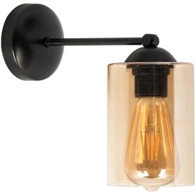 Resim Mylights Retro Kampanya Beyaz Siyah Aplik Bal Cam Beyaz 