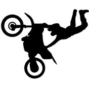 Resim Genel Markalar Motor Stunt Sticker Oto Motor Laptop Duvar Folyo Sticker 80x64 cm 