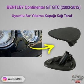 Resim AutoPit 3D Bentley Continental Gt / Gtc (2003-2012) Uyumlu Far Yıkama Kapağı Sağ Taraf 