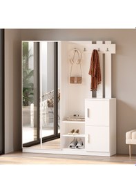 Resim Robin Home Benjamin Vestiyer Portmanto Ayakkabılık Beyaz 