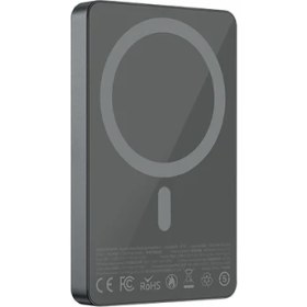 Resim Recci RP35 PD 20W Led Göstergeli Hızlı Şarj Özellikli Wireless Powerbank 15W 10000mAh Gri 