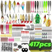 Resim Tüm Bir Arada Yüzey Yem Balıkçılık Seti – Çoklu Yemler, Şamandıralar, Döner Yemler, Kurbağa Yemleri ve Daha Fazlası – Tatlı ve Tuzlu Su Balıkçılığı İçin Uygun – 149 Parça Profesyonel Açık Hava Balıkçılık Seti – Yeniden Kullanılabilir Takım Kutusu ile – Balıkçılar İçin Mükemmel Hediye 