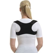 Resim Dik Duruş Korsesi Sırt Destek Omuzluk ve Sporcu Duruş Korsesi Aparatı Ayarlanabilir Siyah 