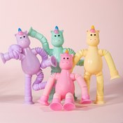 Resim 4 Adet Unicorn Esnek Tüpler Vantuzlarla - Kendin Yap Rahatlatıcı Oyuncaklar, Doğum Günü & Noel Hediyeleri İçin Mükemmel, Mor 