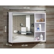 Resim Taç-Dek Banyo Dolabı Aynalı Üst Modülü. 