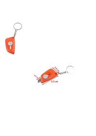 Resim Turuncu Minik Maket Bıçağı Anahtarlık 1 Adet Ebat: 5,5 Cm X 2,9 Cm, Bıçak Boyut: 0,9 Cm X 0,9 Cm 