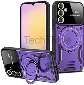 Resim Samsung Galaxy A26 Kılıf Kamera Korumalı Stand Özellikli Maksimum Darbe Korumalı Kapak Mor 