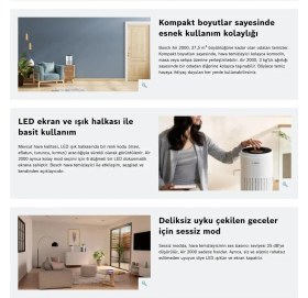 Resim Bosch 37,5 M² Hepa Aktif Karbon Hava Temizleyici Cihaz Sessiz Beyaz Günlük Kullanım 
