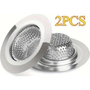 Resim Trendooze 2 Adet Paslanmaz Çelik Lavabo Filtresi Elektriksiz Kenar Filtre 