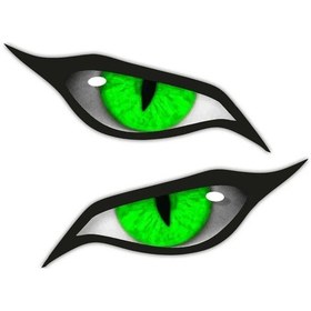 Resim J798d-30 Cm 11.81 İnç -1pair-j798 Çift Nazar Gözler Sarı Vinil Araba Motosiklet Kaskı Etiket Otomatik Kafa Engin Çıka 