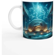 Resim Yay Burcu Baskılı Kahve Kupası - Astral Denizaltı Dünyası Vs3 