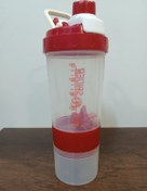 Resim Sızdırmaz Ve Ve Vidalı Kapaklı Plastik Shaker Şefaf Kırmızı 