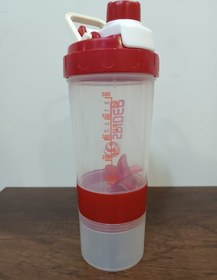 Resim Sızdırmaz Ve Ve Vidalı Kapaklı Plastik Shaker Şefaf Kırmızı 